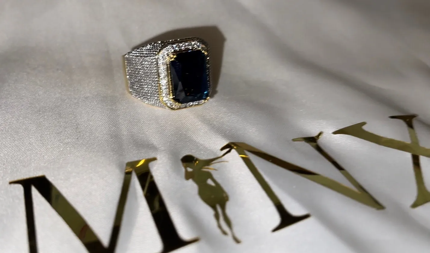 Blue Diamond Ring | Sapphire Blue Diamond Ring