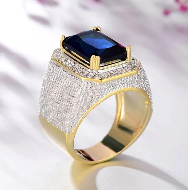 Blue Diamond Ring | Sapphire Blue Diamond Ring