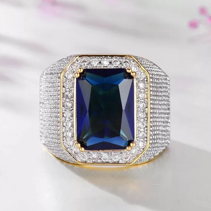 Blue Diamond Ring | Sapphire Blue Diamond Ring
