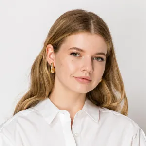 Bold Gold Tear Drop Earrings