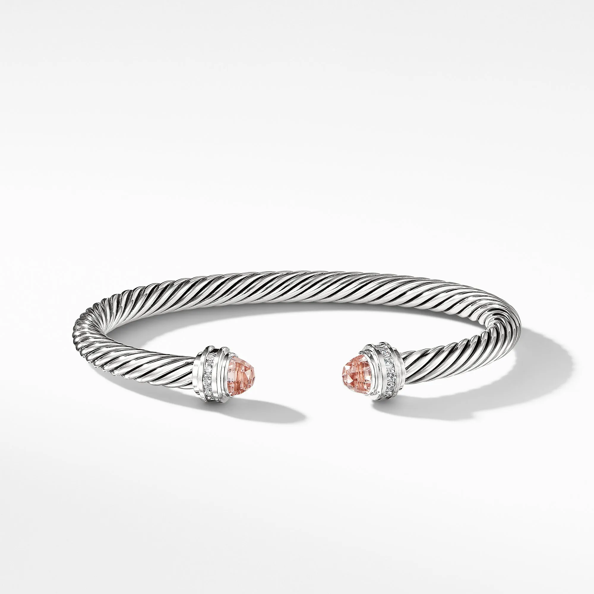 Bracelet with Morganite and Diamonds, Size Small