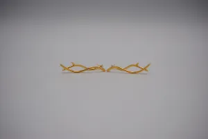 Branch Yellow Gold Dangle Earrings