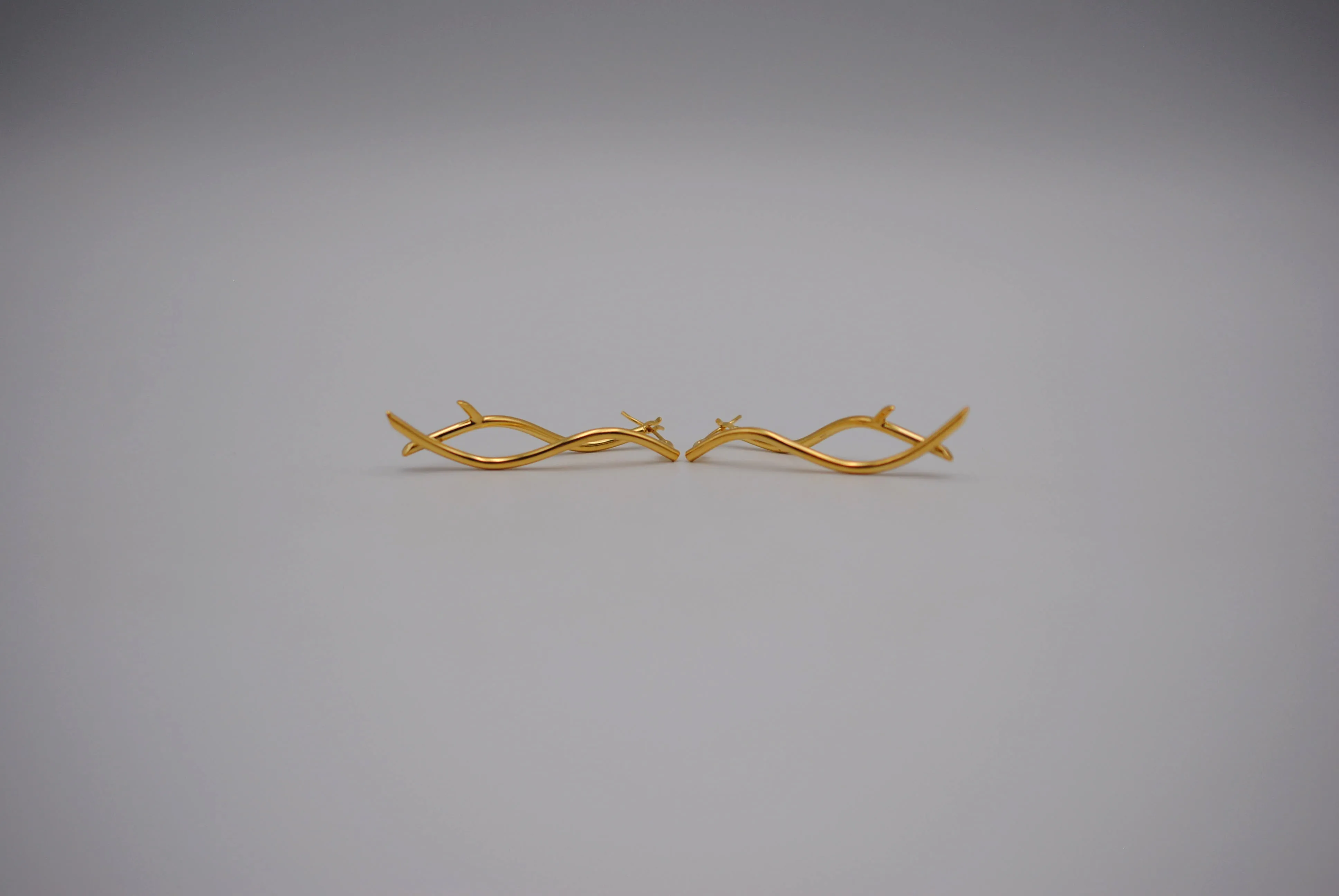 Branch Yellow Gold Dangle Earrings