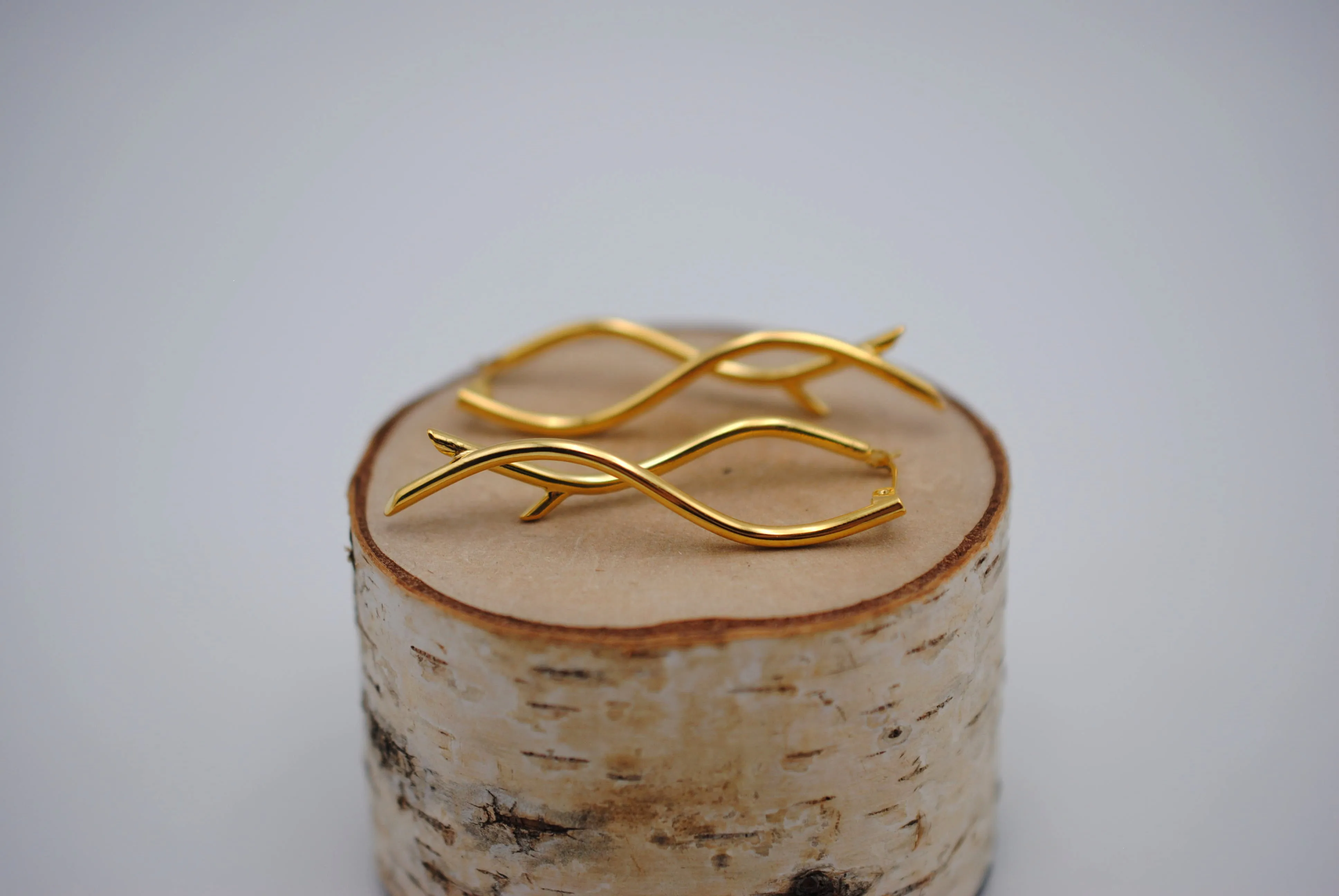 Branch Yellow Gold Dangle Earrings