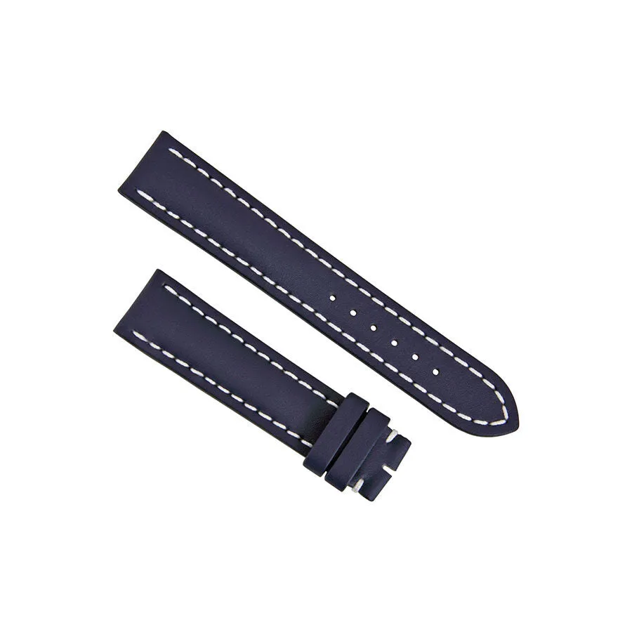 Breitling Blue Leather 20 mm - 18 mm Watch Band Strap 113X