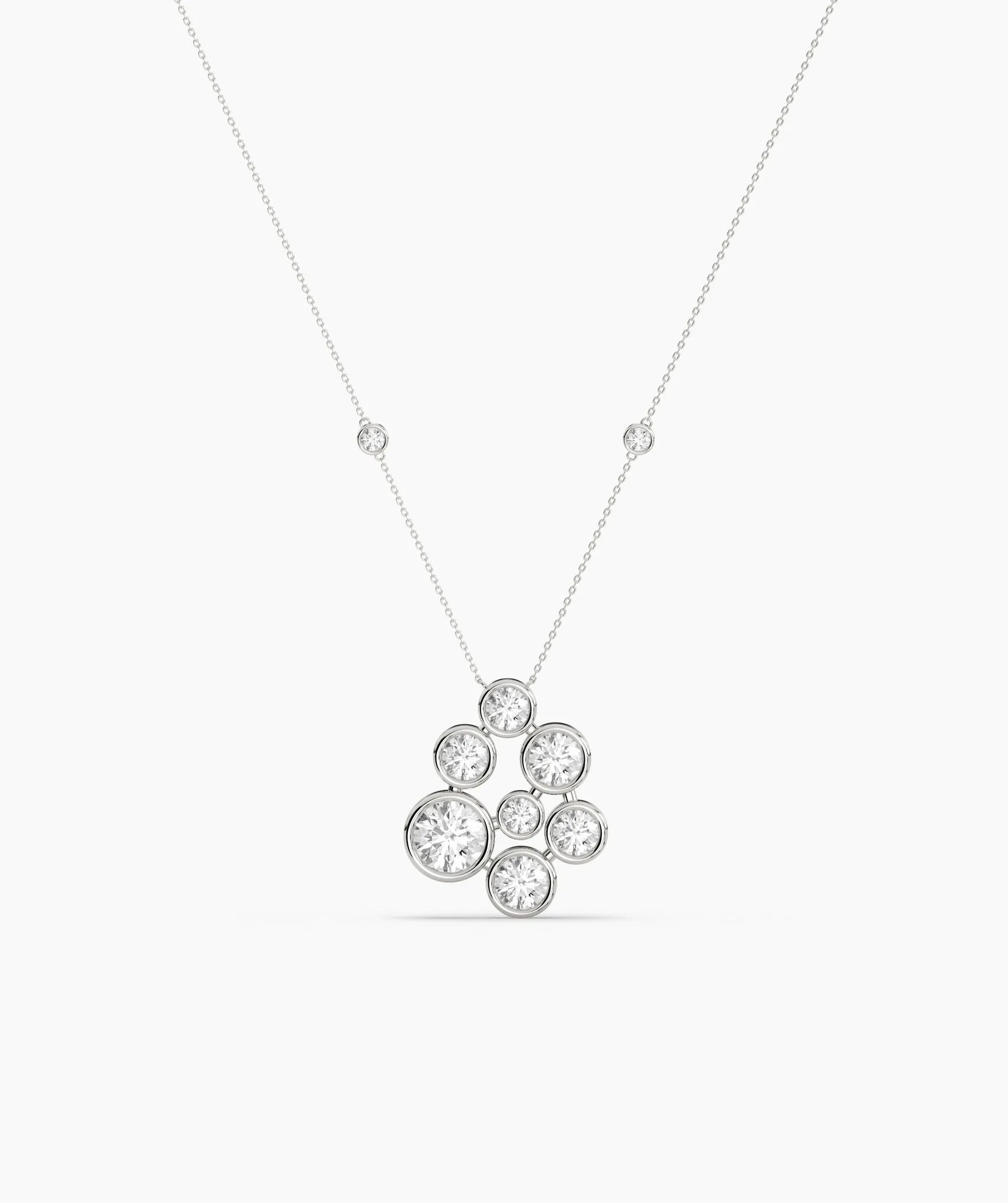 Bubble Cluster Diamond Necklace