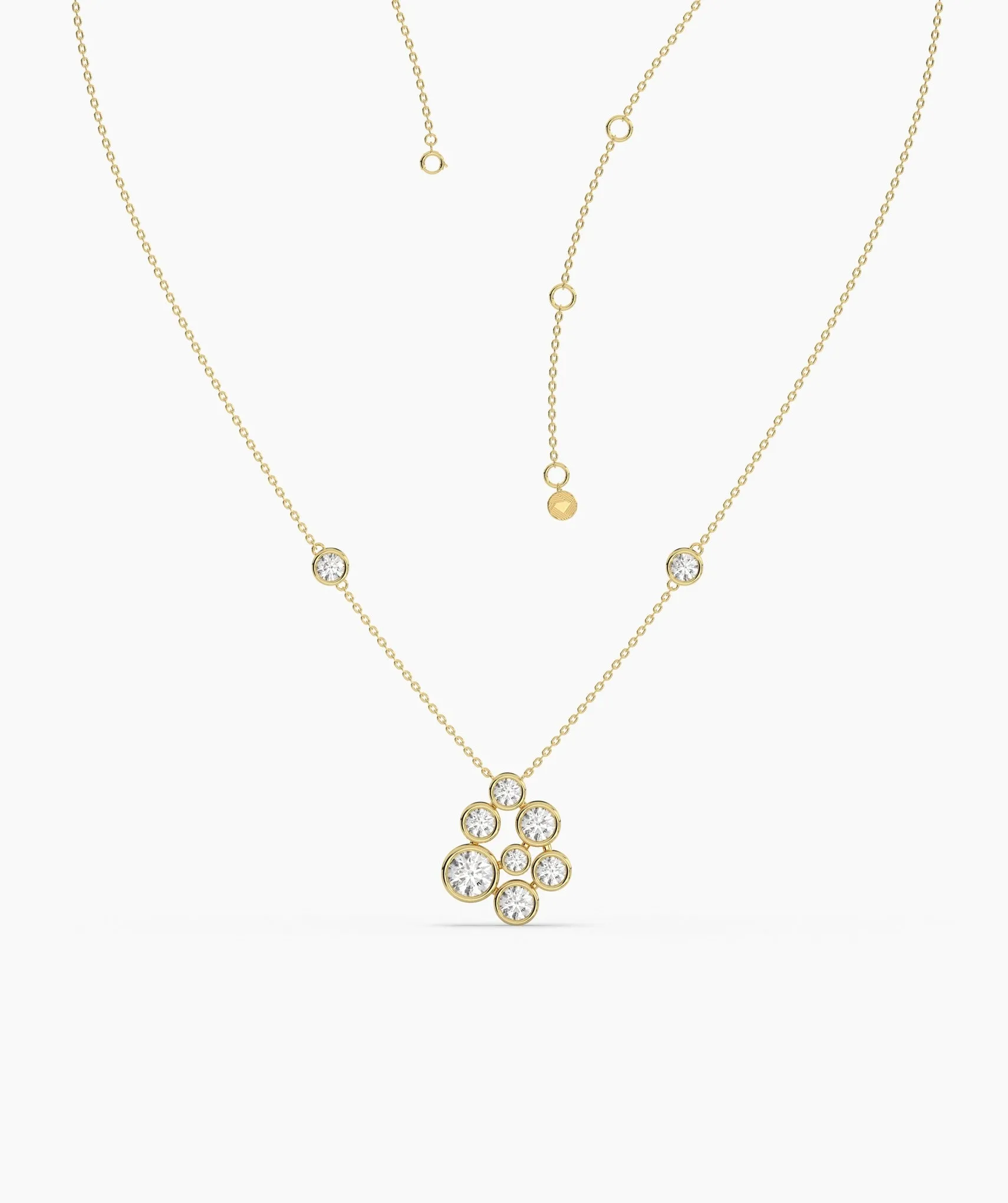 Bubble Cluster Diamond Necklace