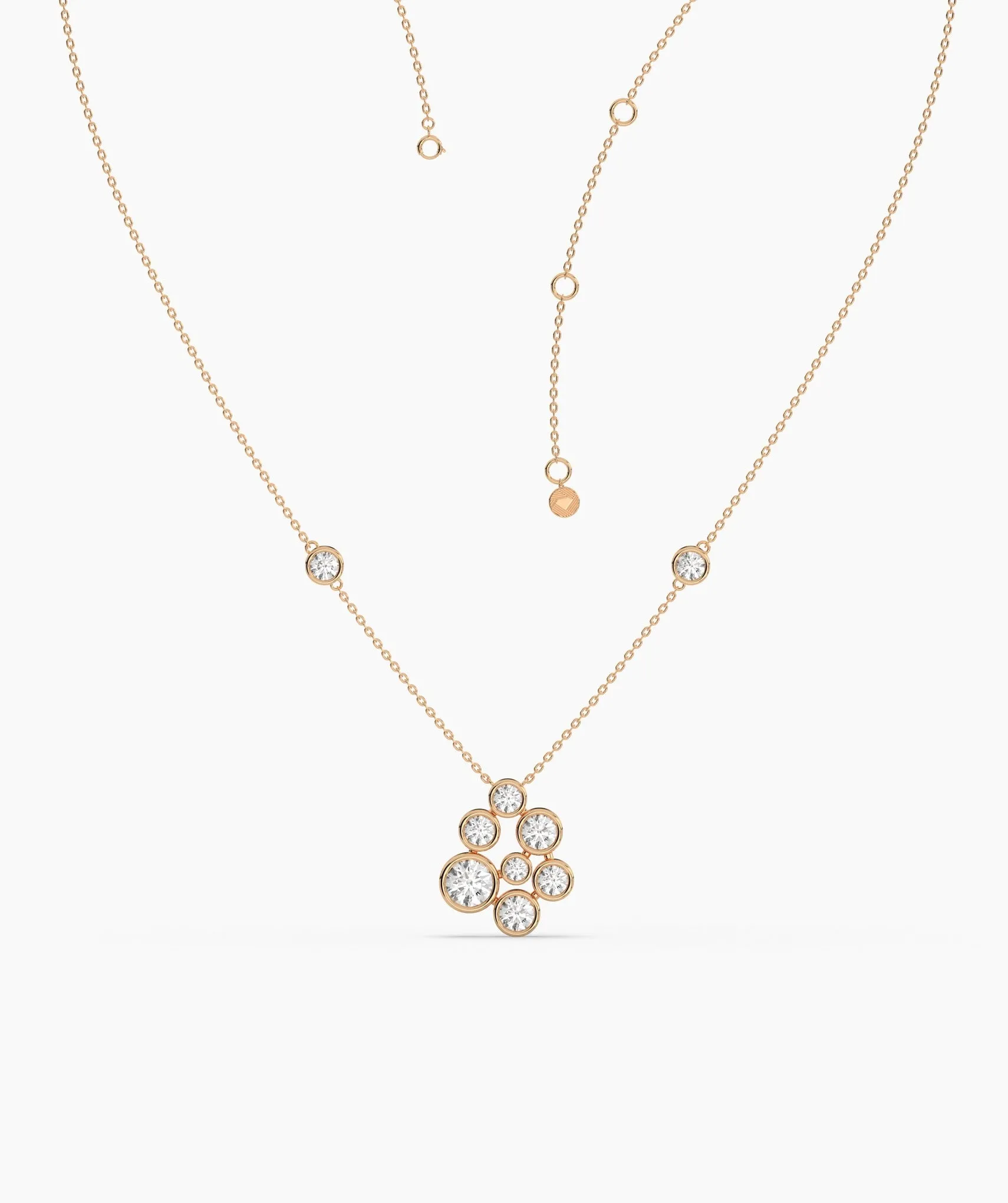 Bubble Cluster Diamond Necklace