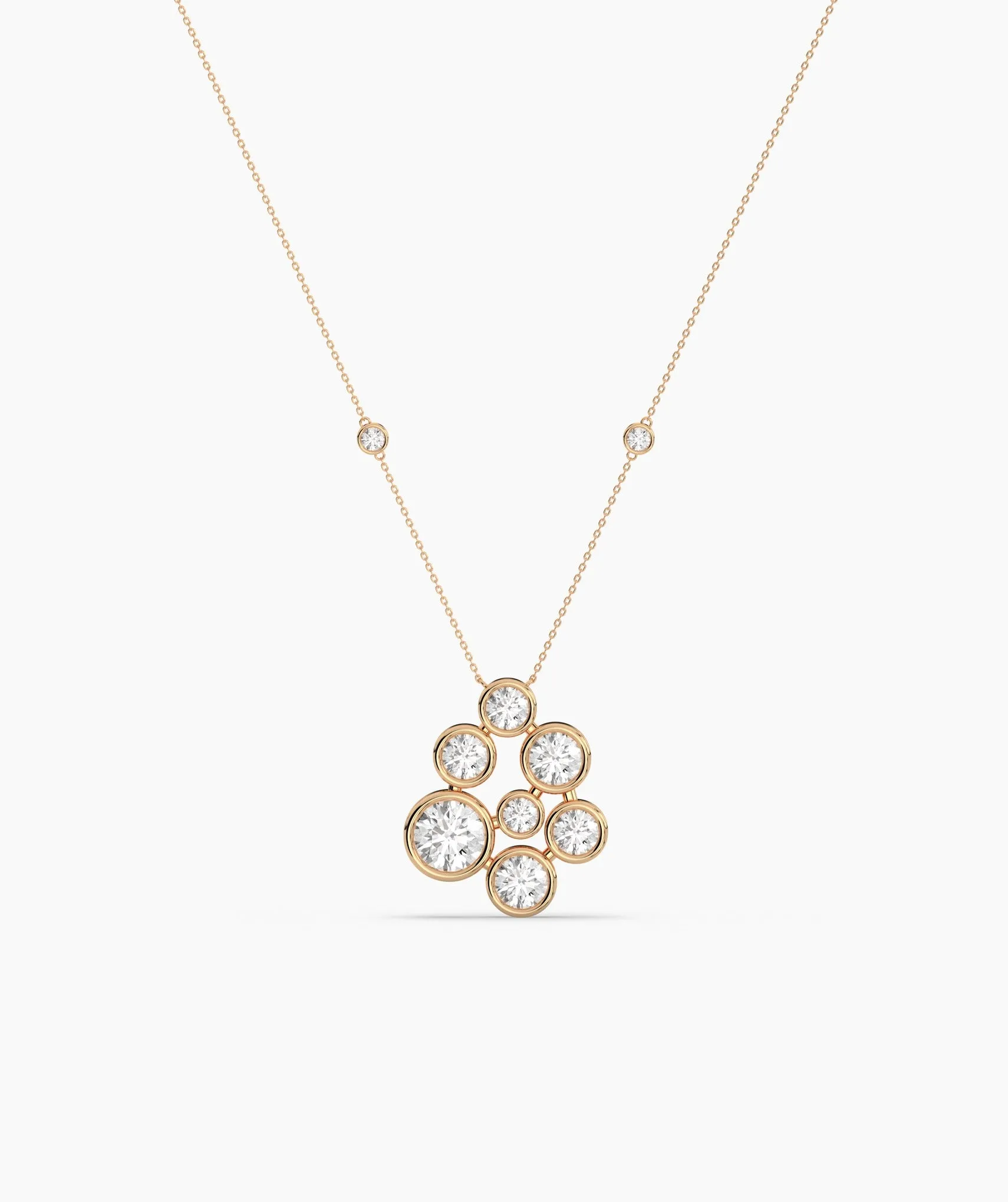 Bubble Cluster Diamond Necklace