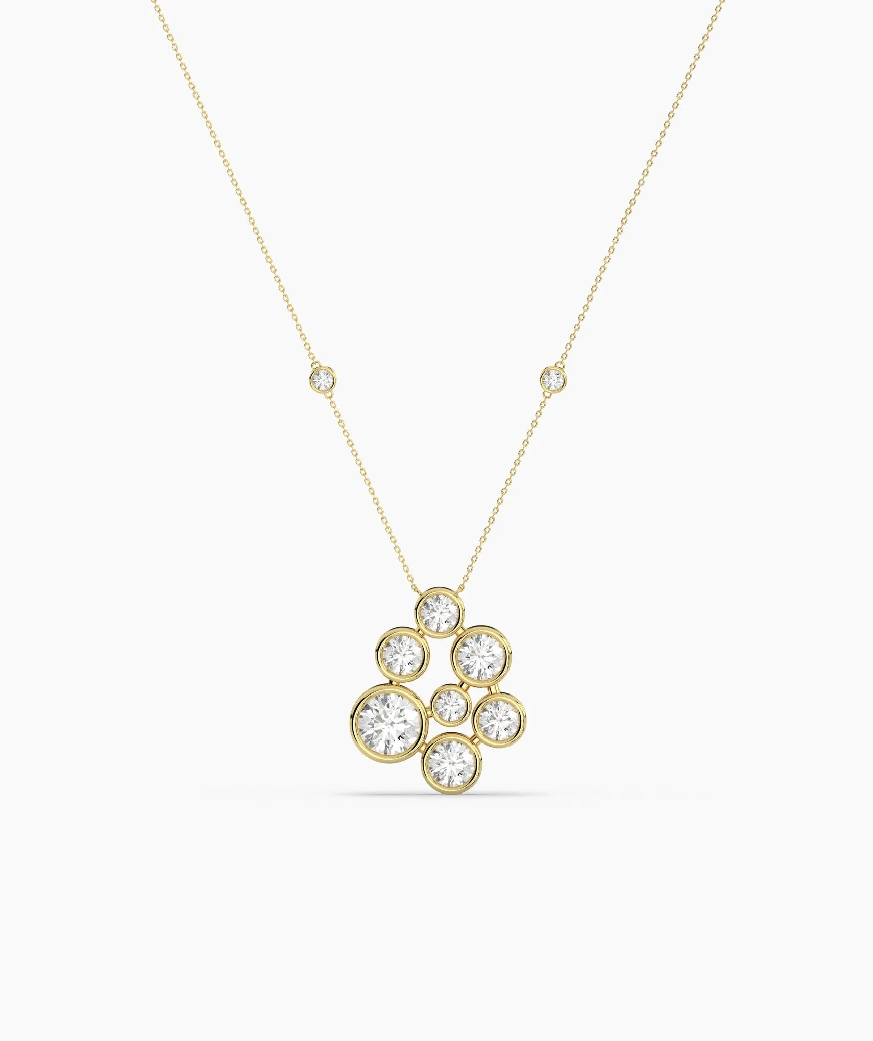 Bubble Cluster Diamond Necklace