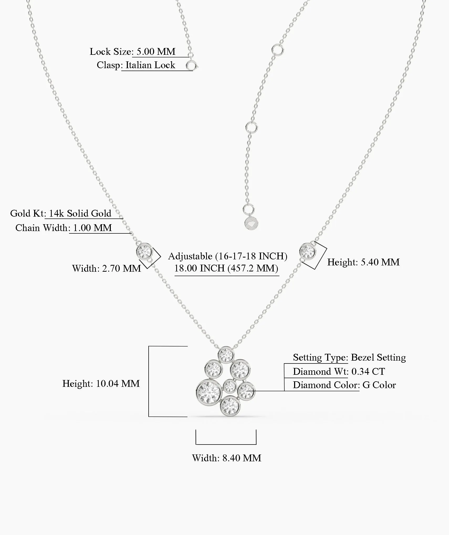 Bubble Cluster Diamond Necklace