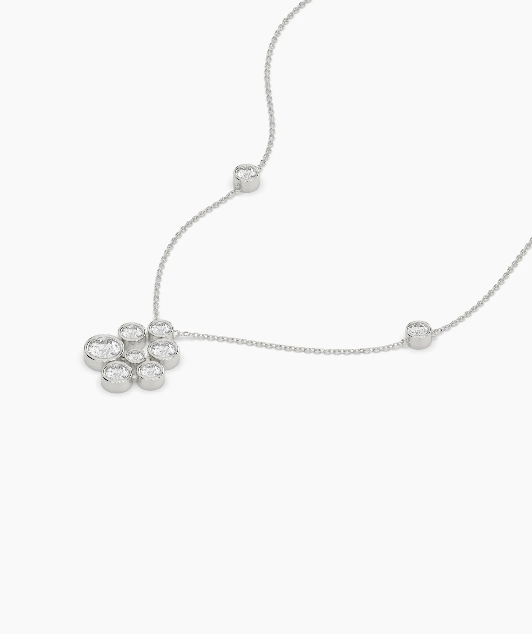 Bubble Cluster Diamond Necklace