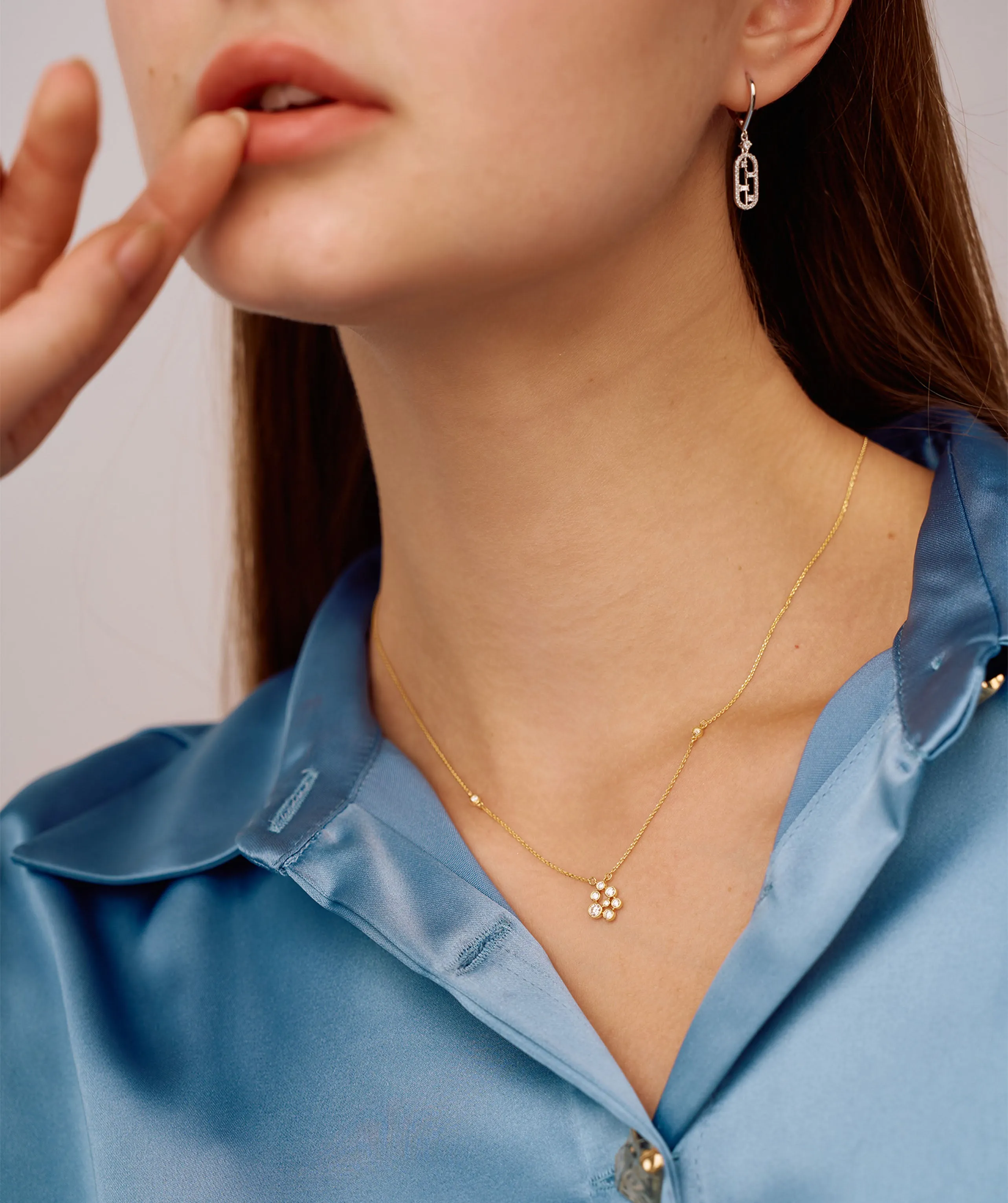 Bubble Cluster Diamond Necklace