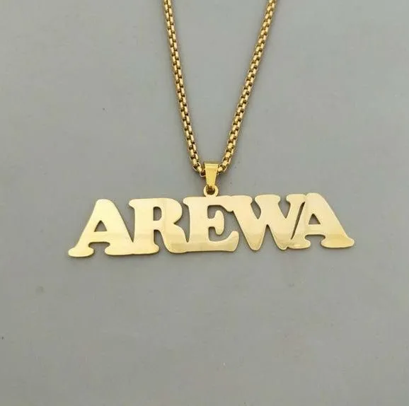 Bubble letter Necklace