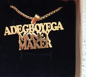 Bubble letter Necklace