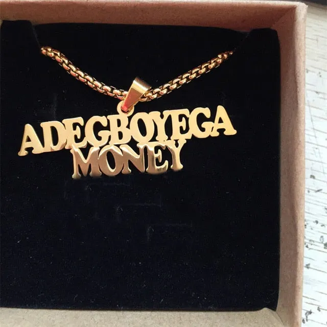Bubble letter Necklace