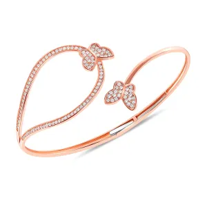 Butterfly Twist Diamond Bangle