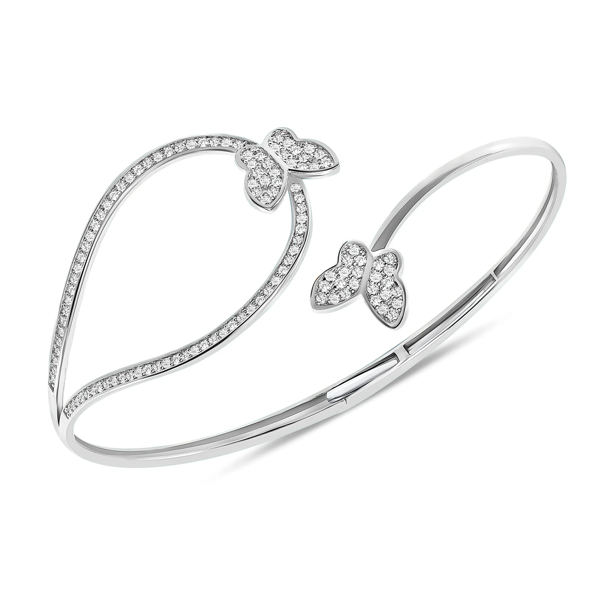 Butterfly Twist Diamond Bangle
