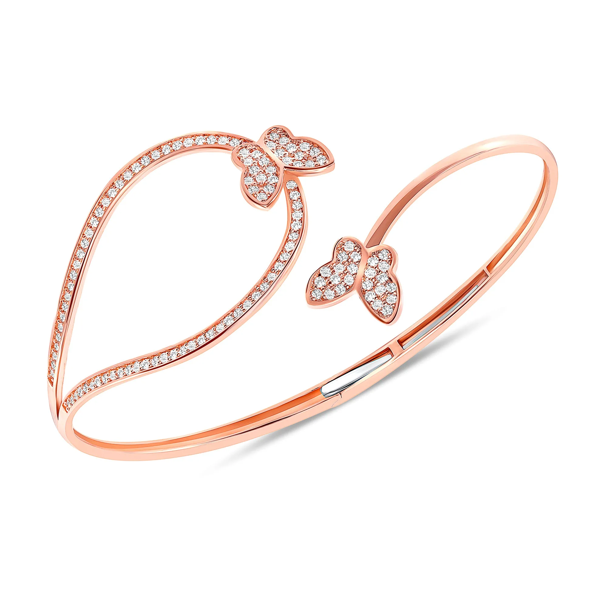 Butterfly Twist Diamond Bangle
