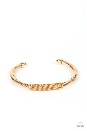 CABLE-Minded - Gold Paparazzi Bracelets