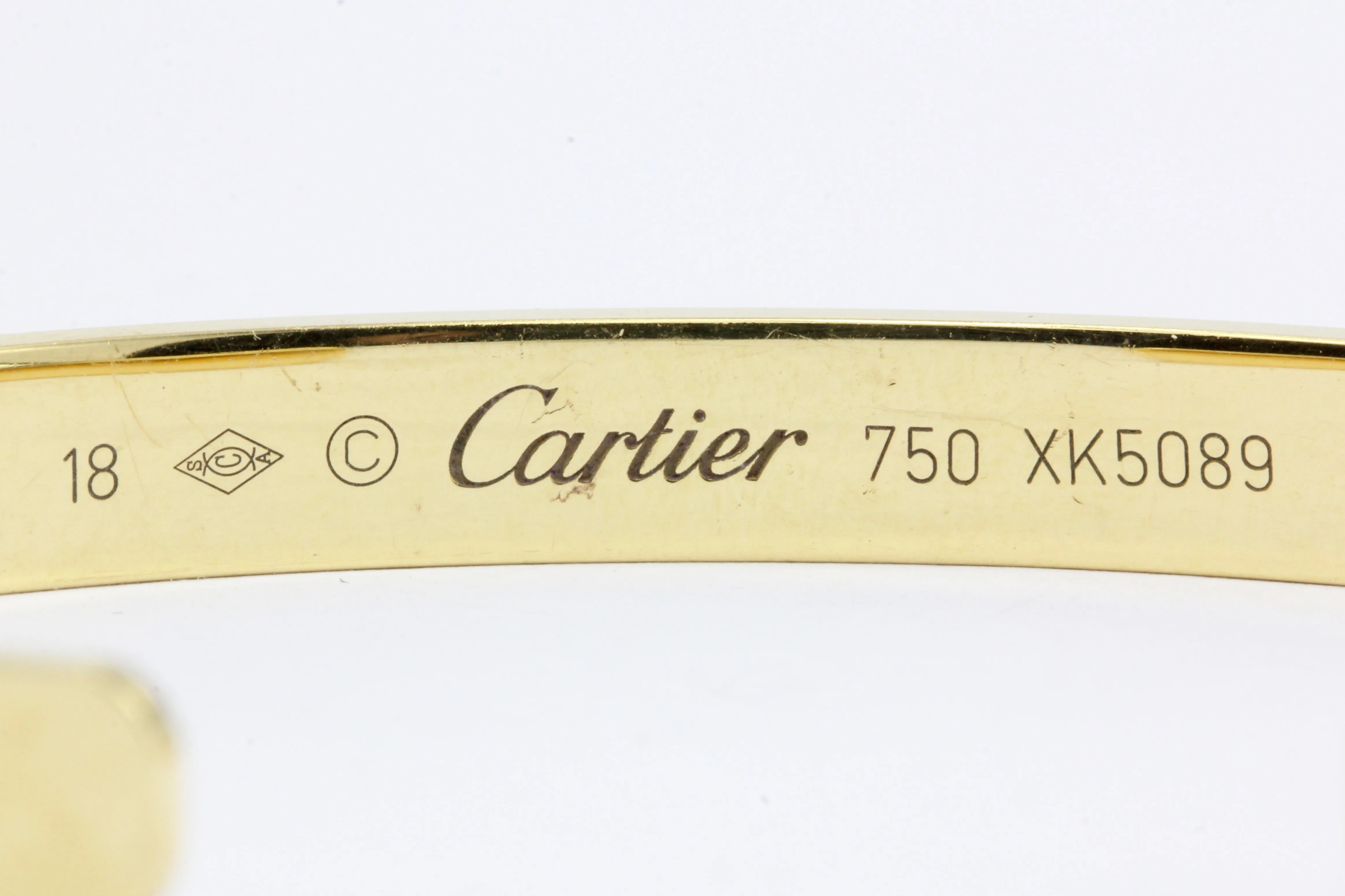 Cartier Love Bangle Cuff Size 18