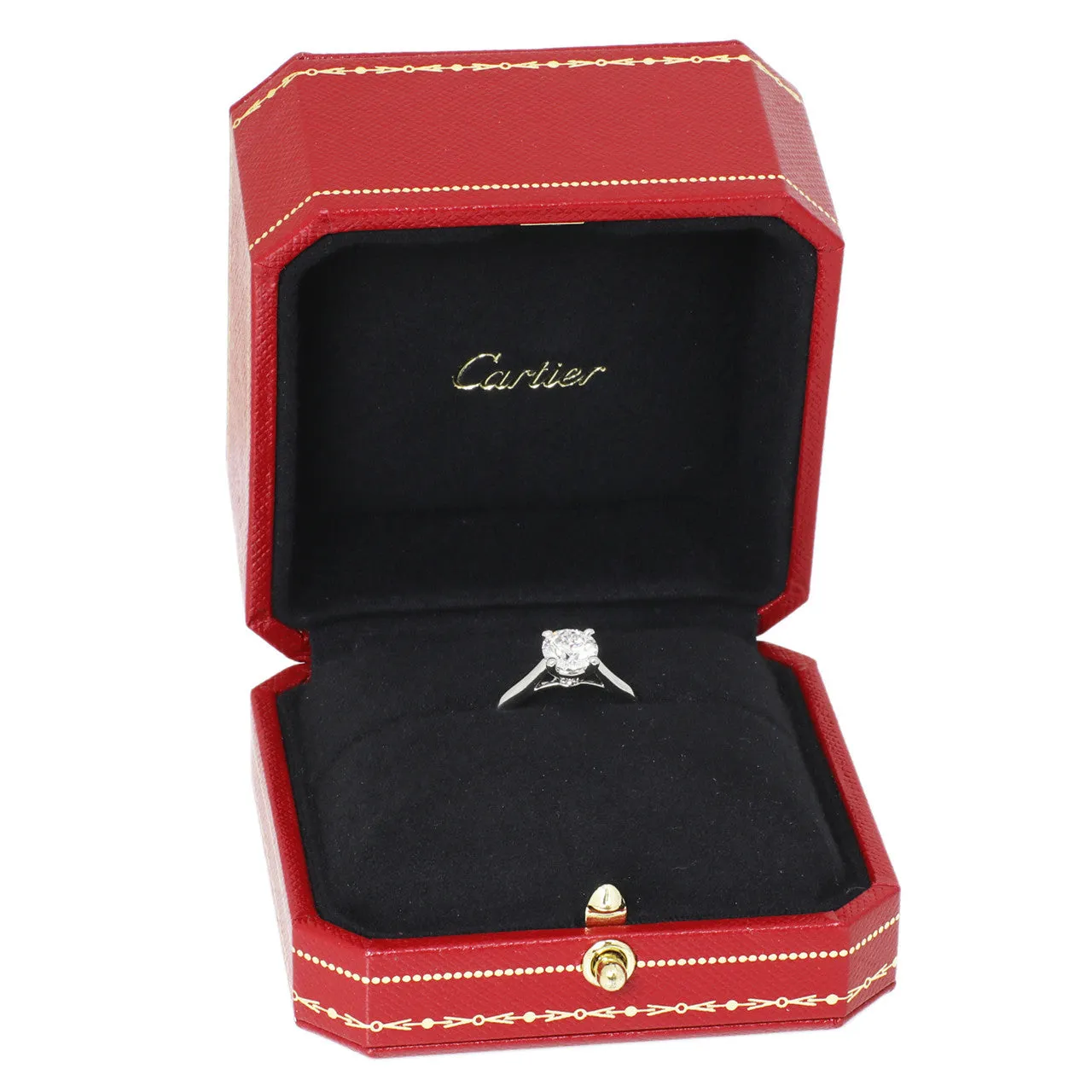 Cartier Platinum Solitaire 1895 1.33 Carat Diamond  Ring