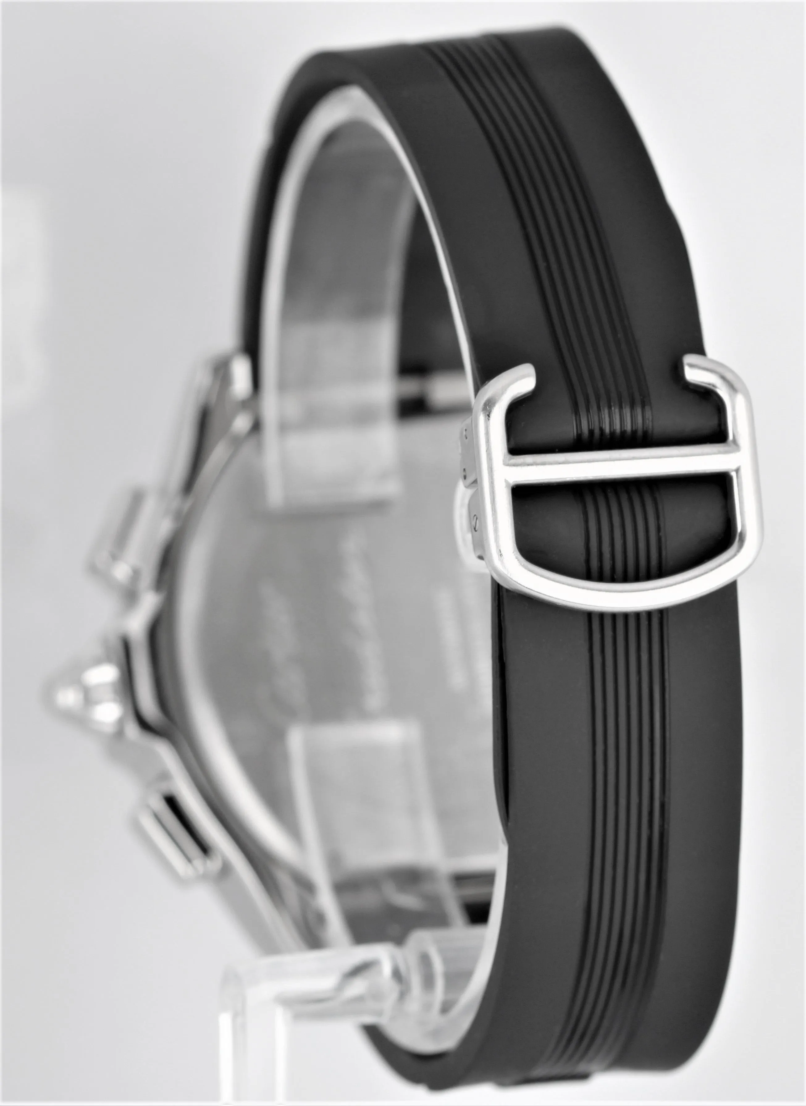 Cartier Roadster Date Silver Roman Automatic Rubber W6206020 3405 Watch B&P