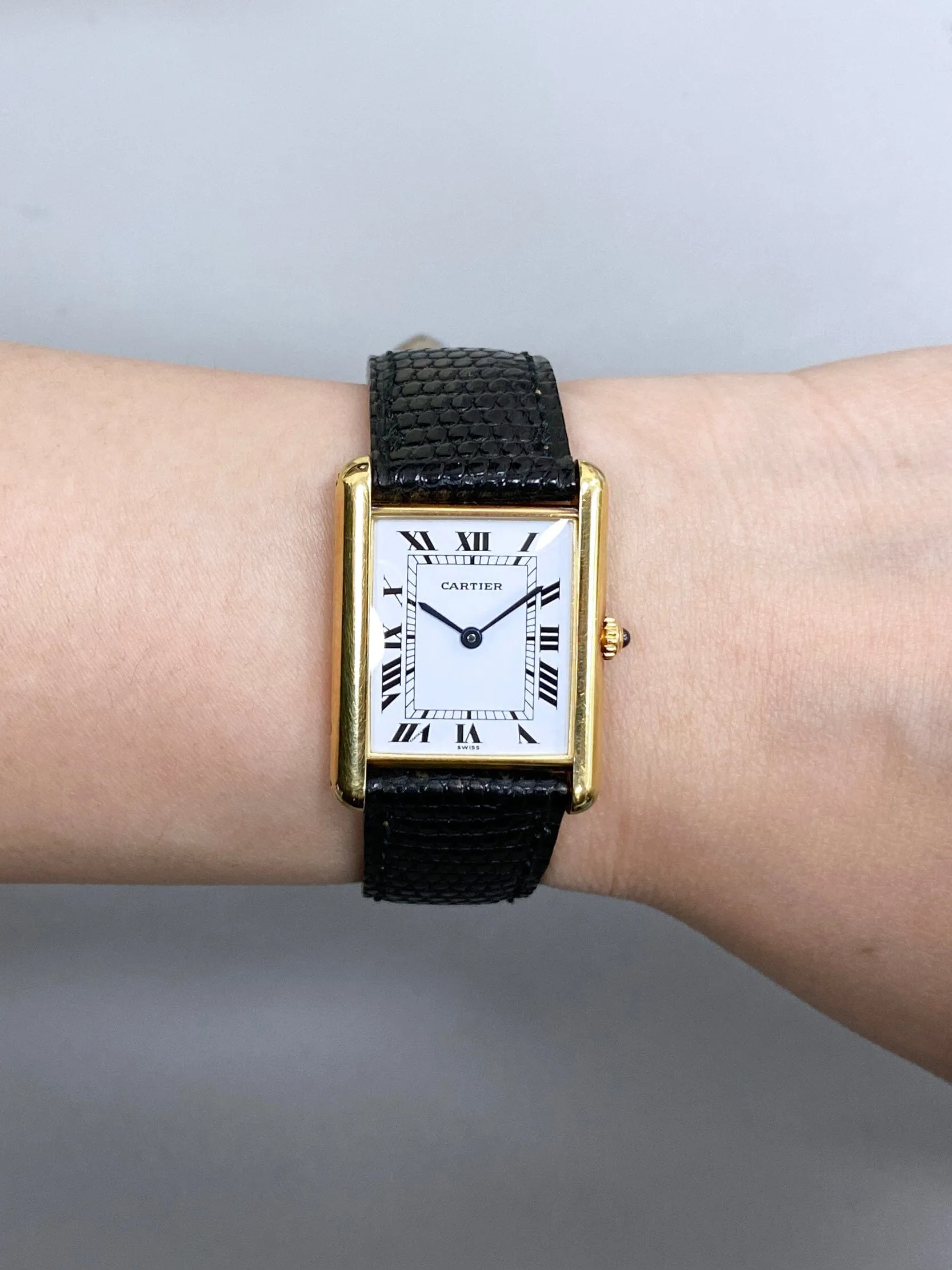 Cartier Tank Paris Quartz 18K Yellow Gold Ladies Watch