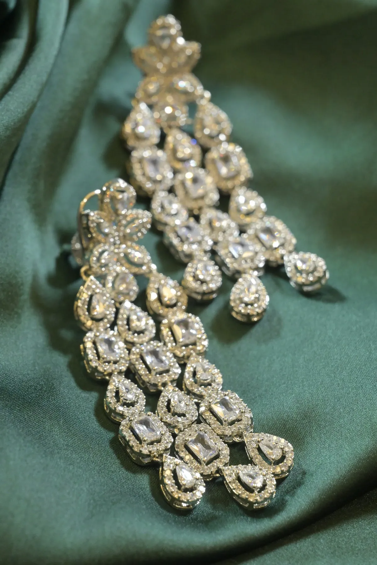 Cascade Diamond Cocktail Earrings