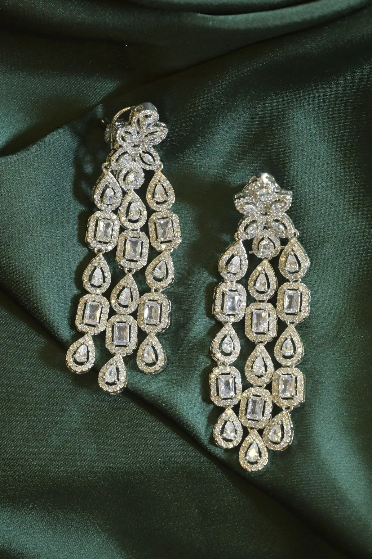 Cascade Diamond Cocktail Earrings