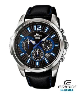 Casio Edifice black leather strap EFR 535l 1A2V watch
