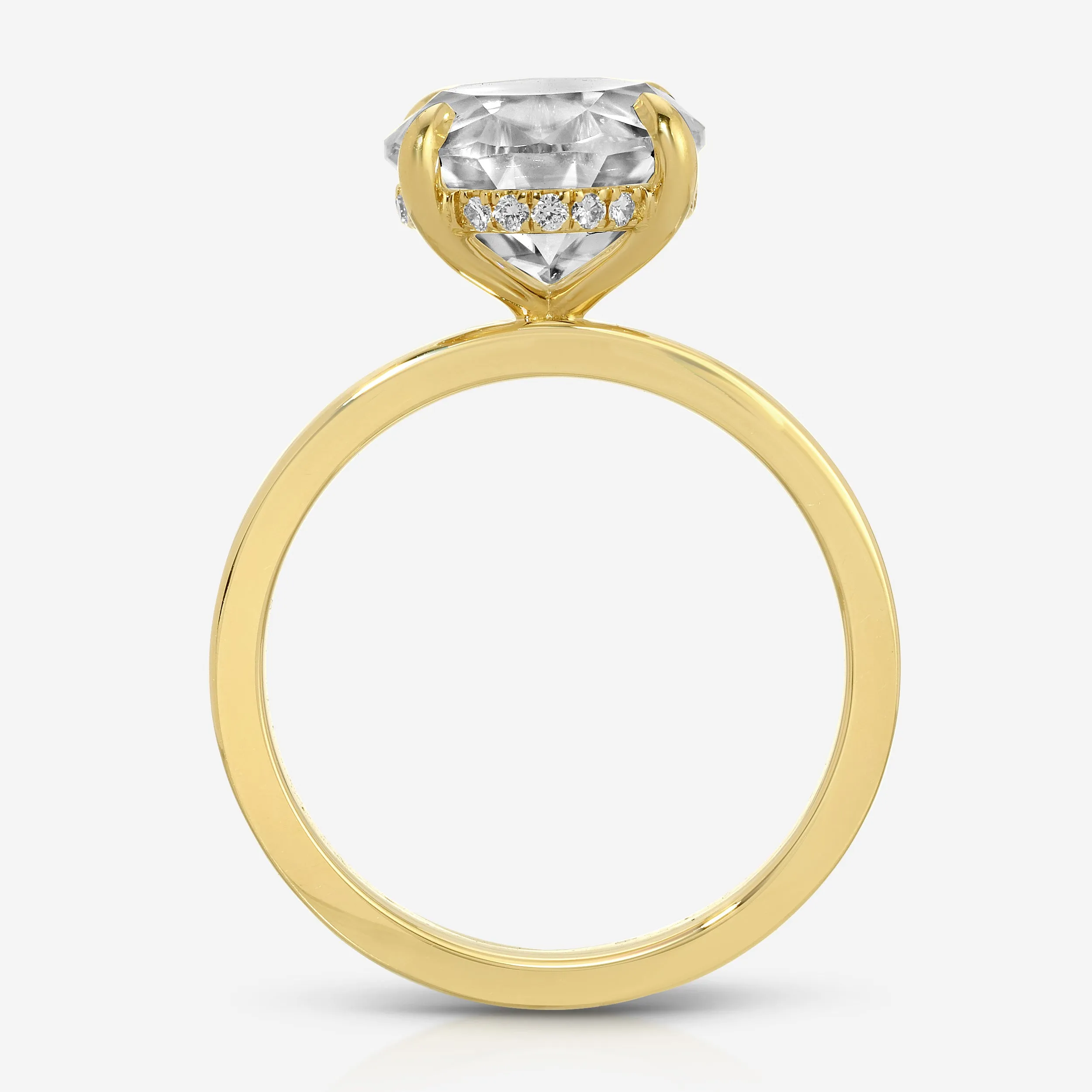 Cass (7ct) Oval Engagement Ring ( ) Hidden Halo