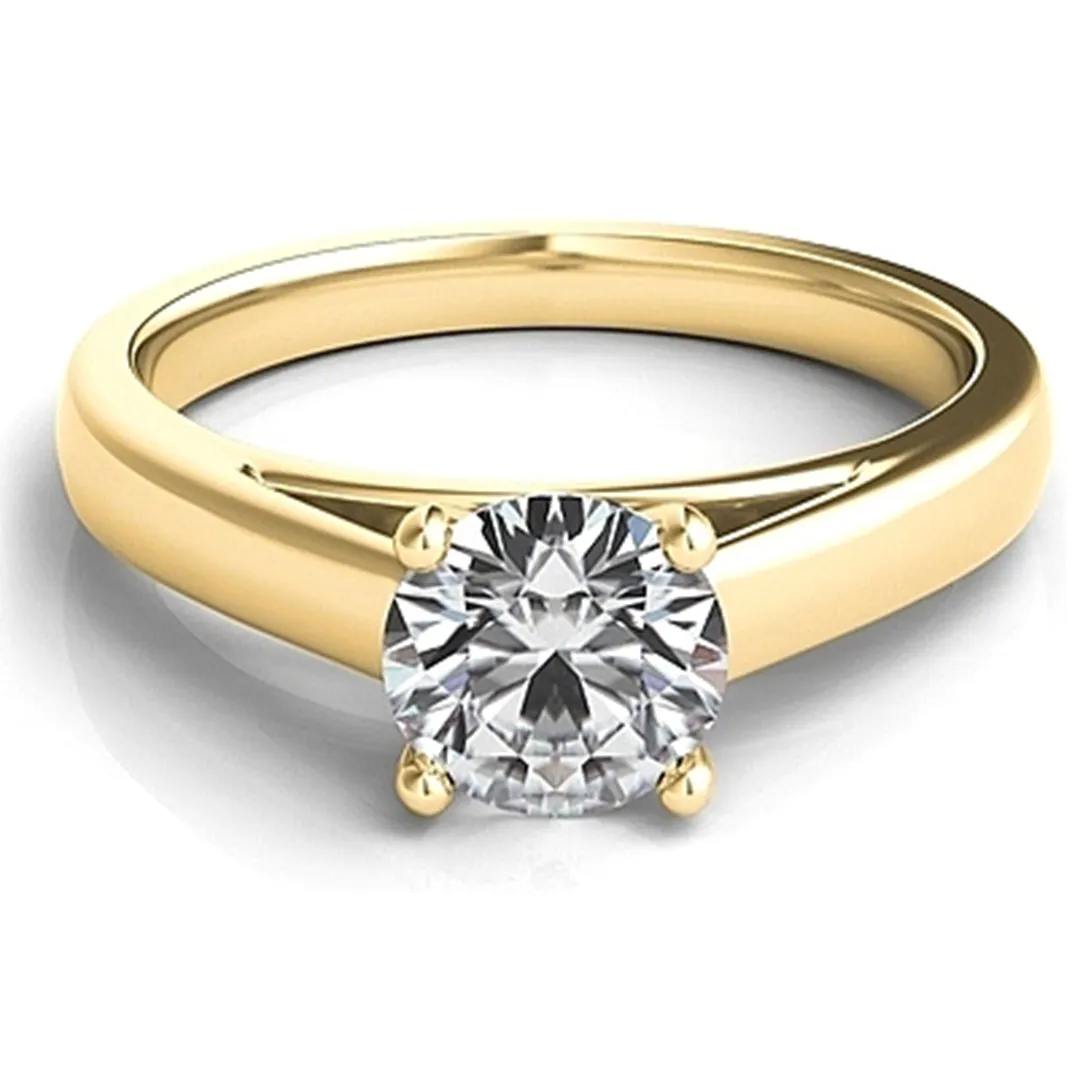 Cathedral Diamond Solitaire Engagement Ring
