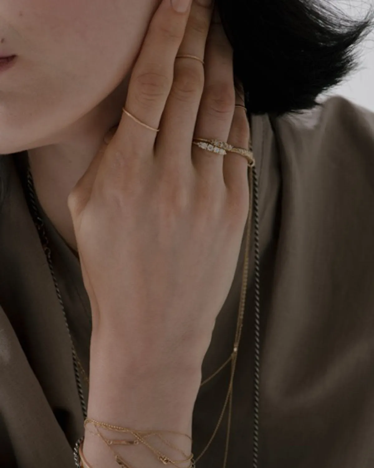 champagne diamond ophelia ring