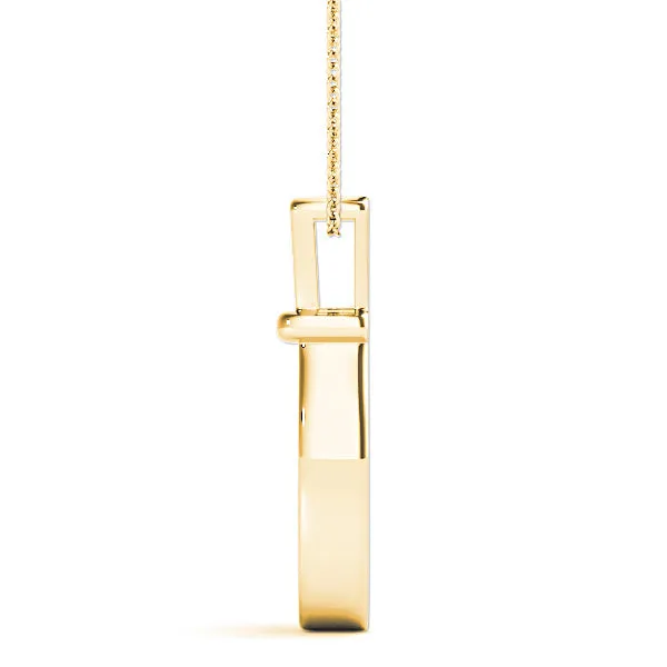 Channel Set 0.50 ctw Round Diamond Three Stone Necklace Pendant