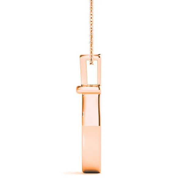 Channel Set 0.50 ctw Round Diamond Three Stone Necklace Pendant