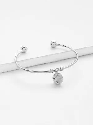 Charm Detail Cuff Bangle