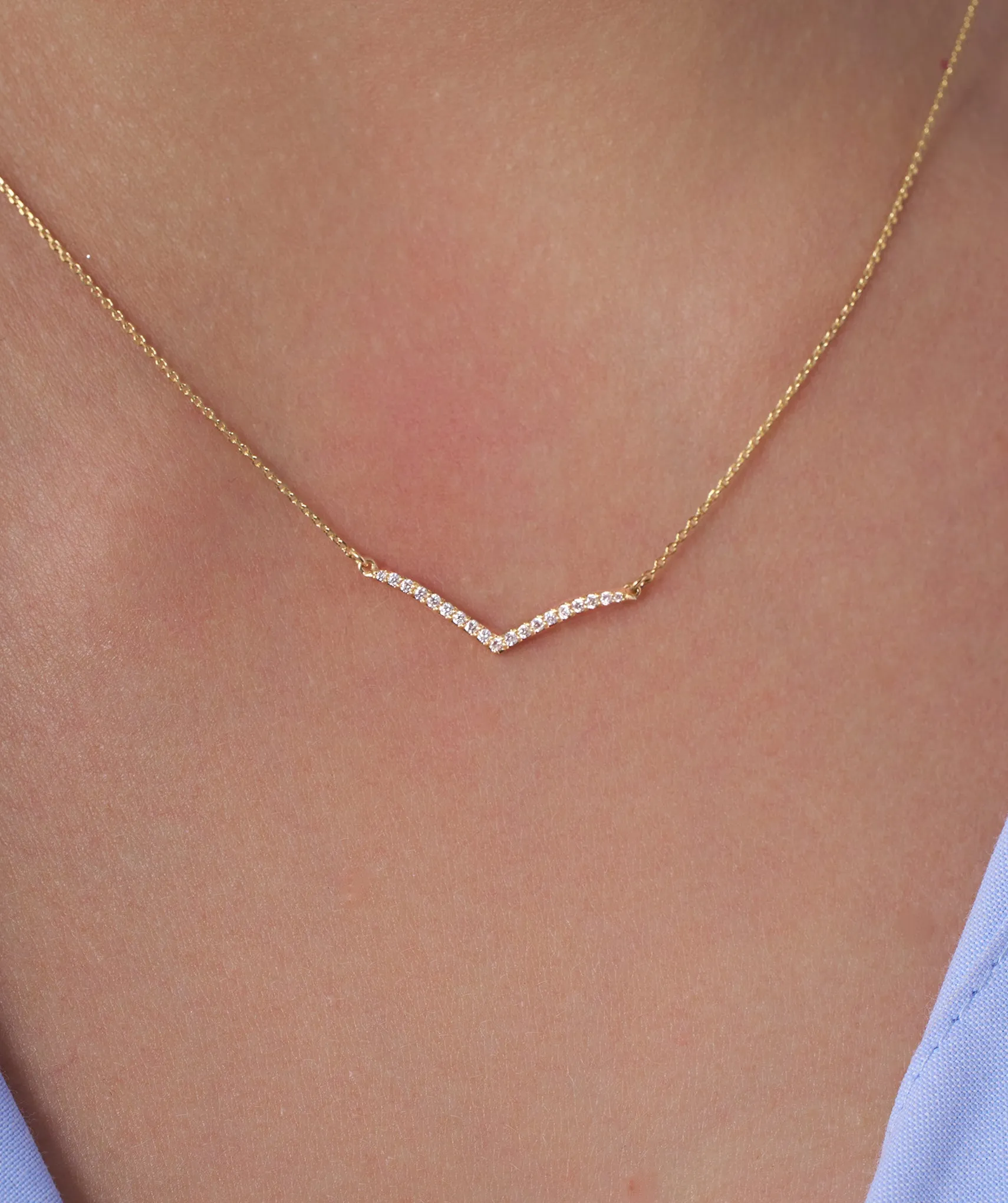 Chic Chevron Gold Necklace