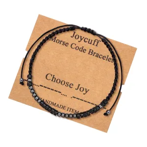 Choose Joy Morse Code Bracelet for Women Inspirational Gift for Her
