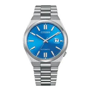 Citizen Tsuyosa Silver Stainless Steel Blue Dial Automatic Watch for Gents - NJ0158-89L