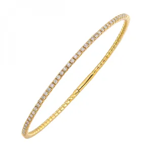 Classic 14K Yellow Gold Diamond Tennis Bracelet, 0.75 ctw