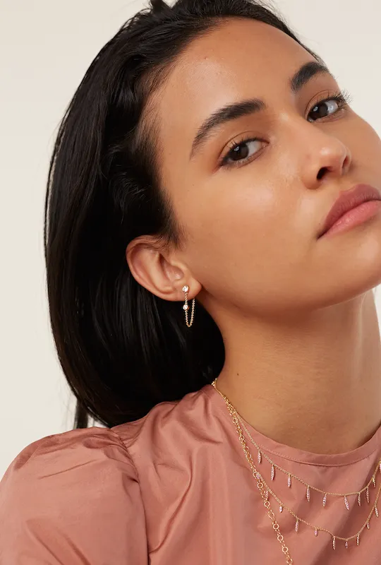 Classic Chain Earrings in 14k Gold