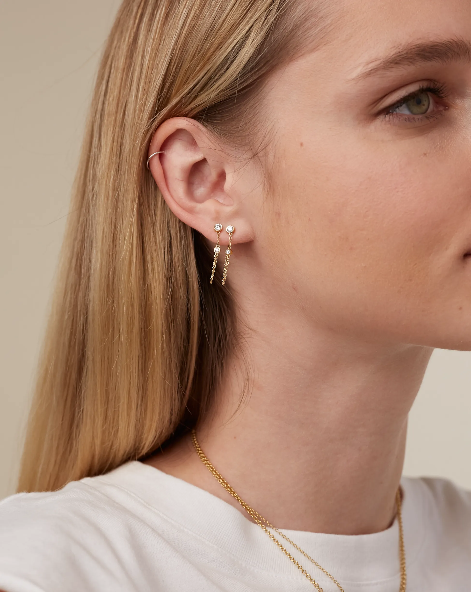 Classic Chain Earrings in 14k Gold