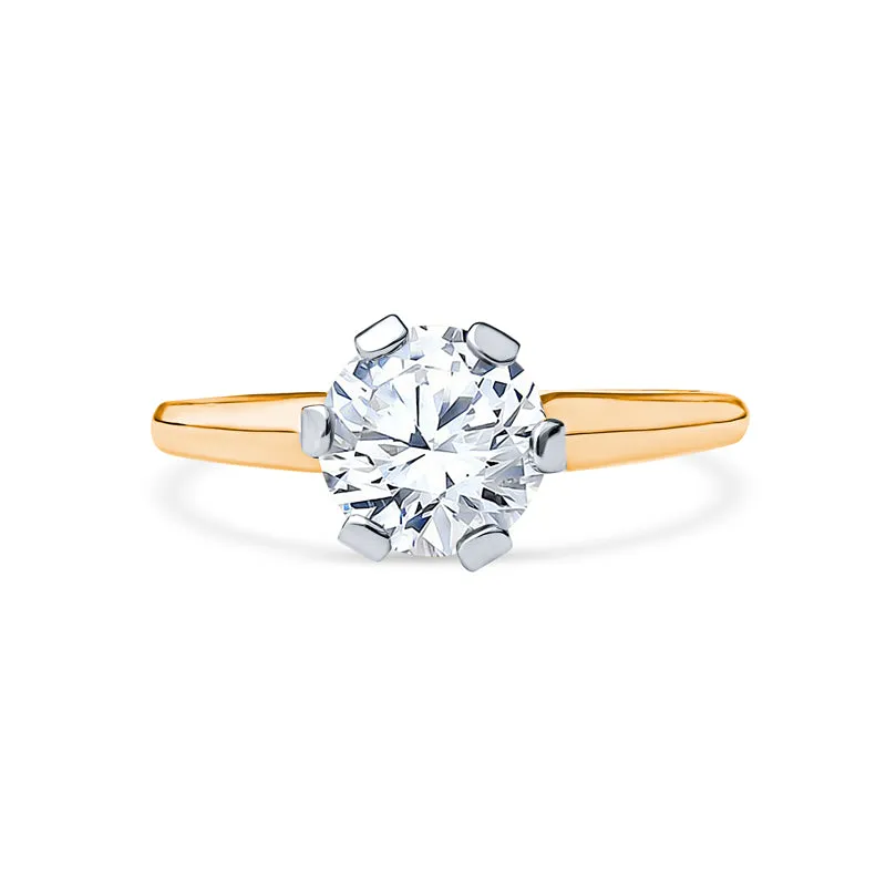 Classic Knife Edge Solitaire Engagement Rings