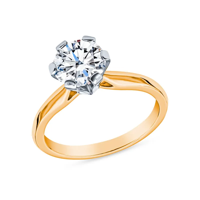 Classic Knife Edge Solitaire Engagement Rings