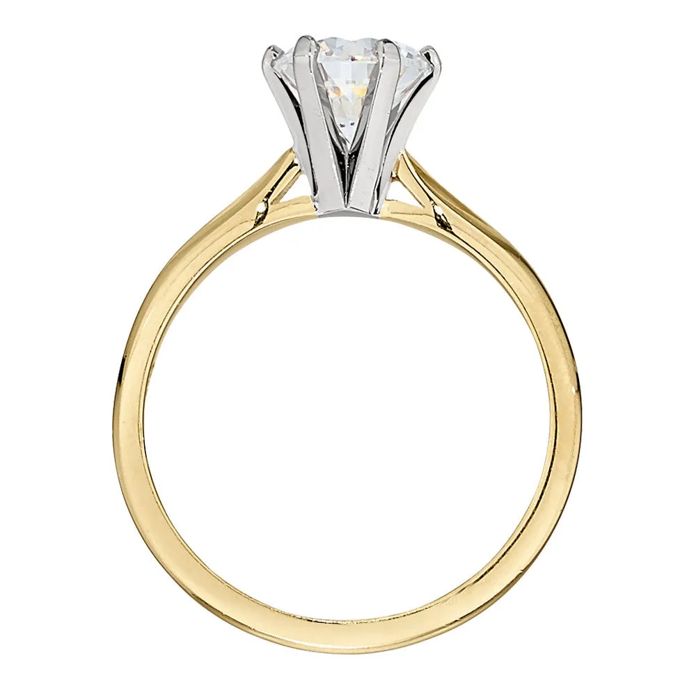 Classic Knife Edge Solitaire Engagement Rings