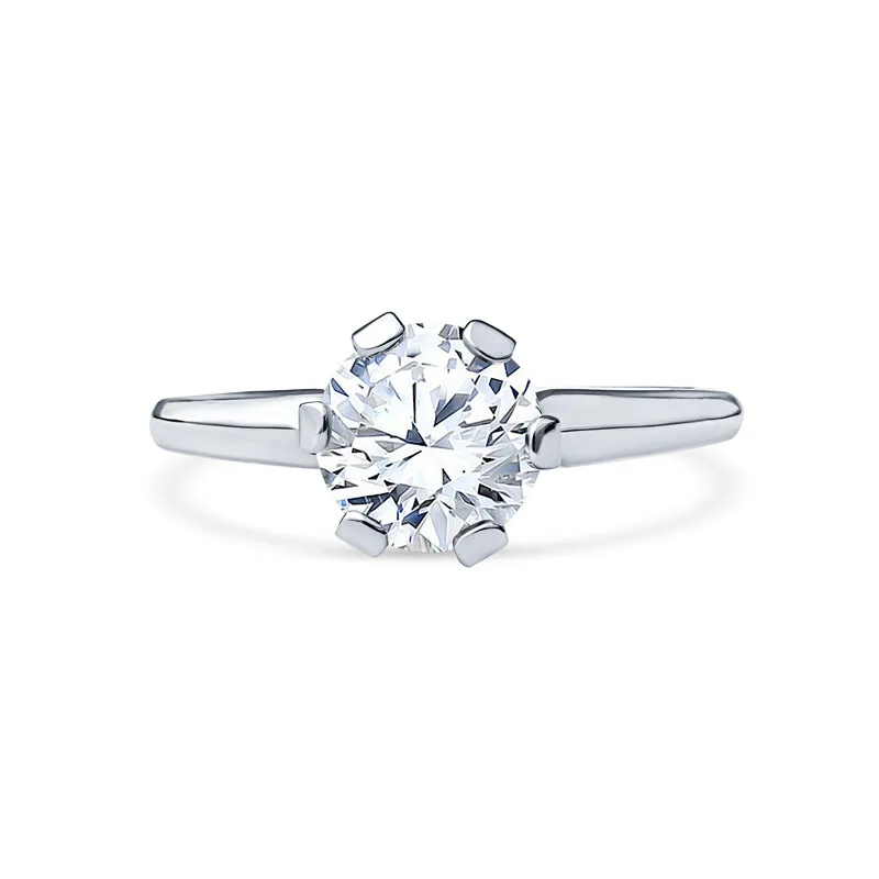 Classic Knife Edge Solitaire Engagement Rings