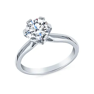 Classic Knife Edge Solitaire Engagement Rings
