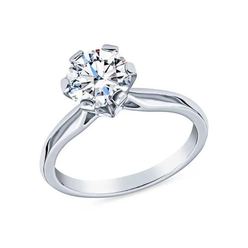 Classic Knife Edge Solitaire Engagement Rings