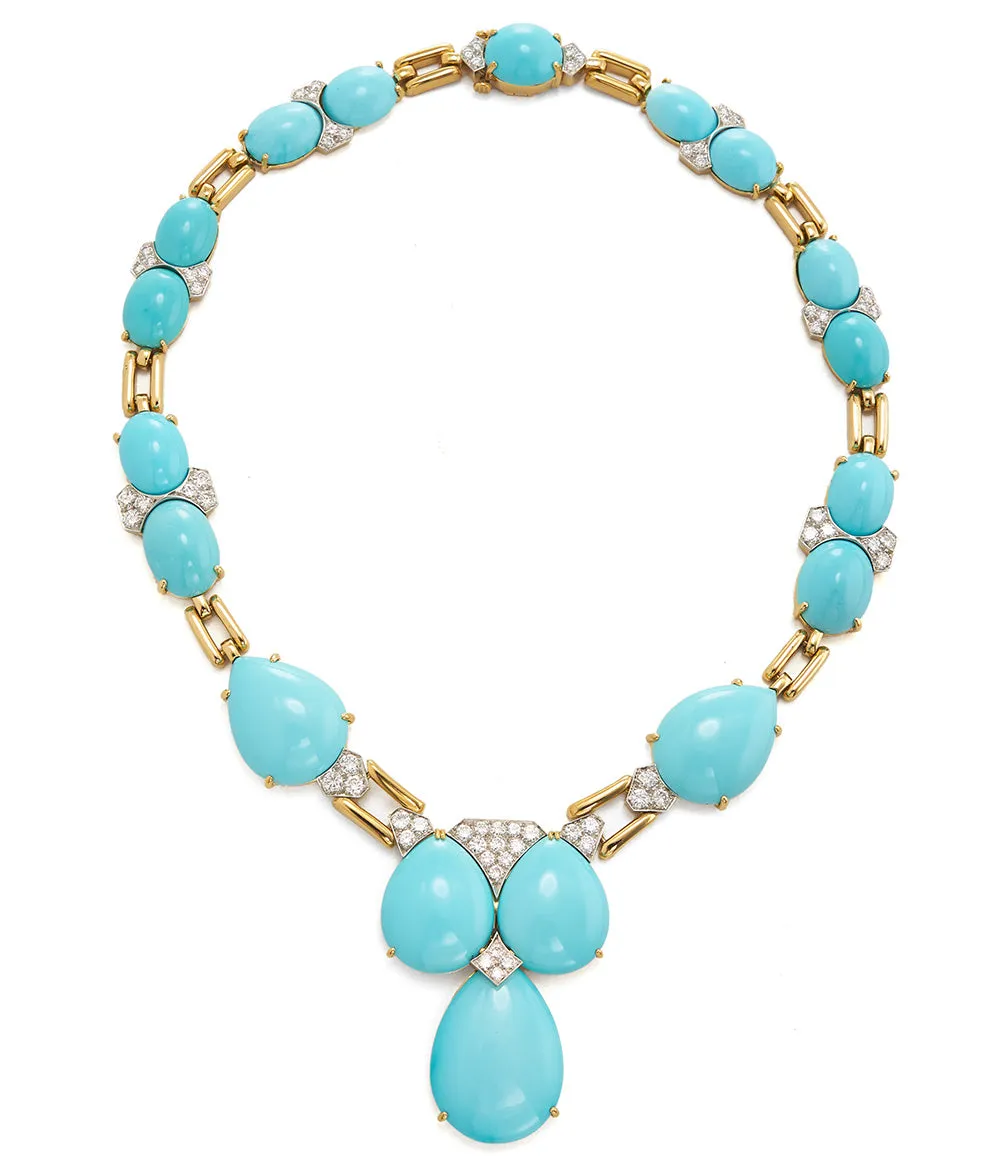 Cluster Pear Drop Necklace
